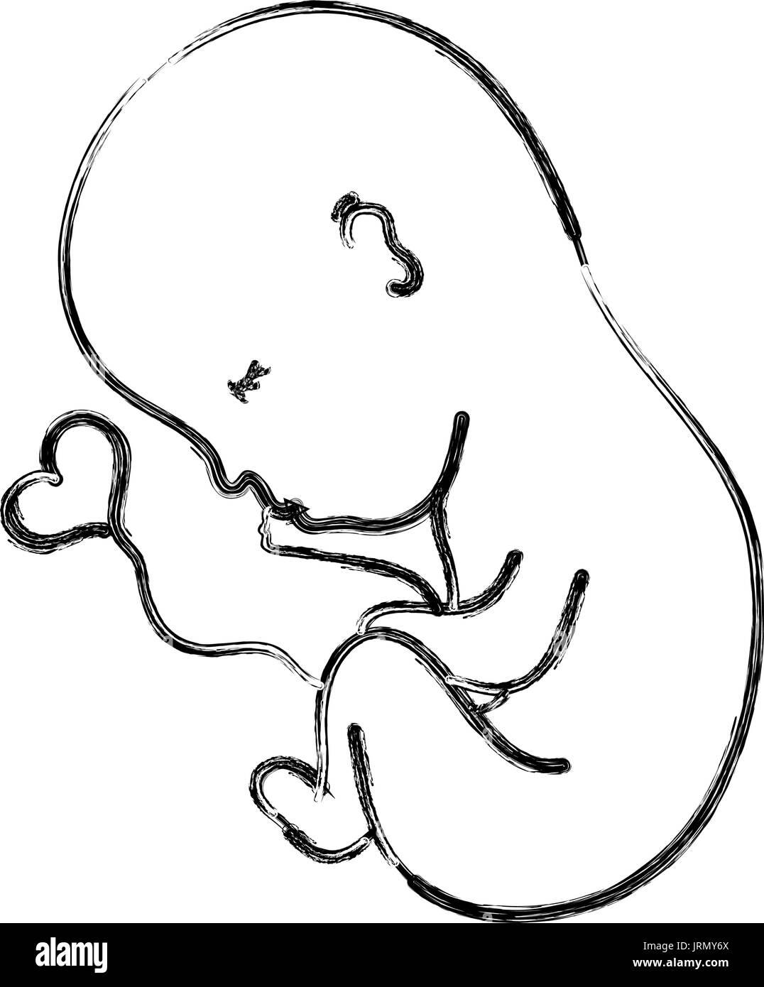 La Figure Nouvelle Vie Et Bebe Avec Cordon Ombilical Image Vectorielle Stock Alamy