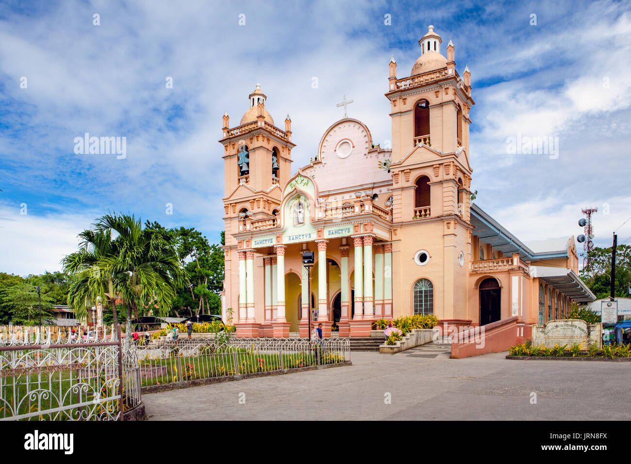 L'église catholique à Bogo Ville, île de Cebu, Philippines. Banque D'Images