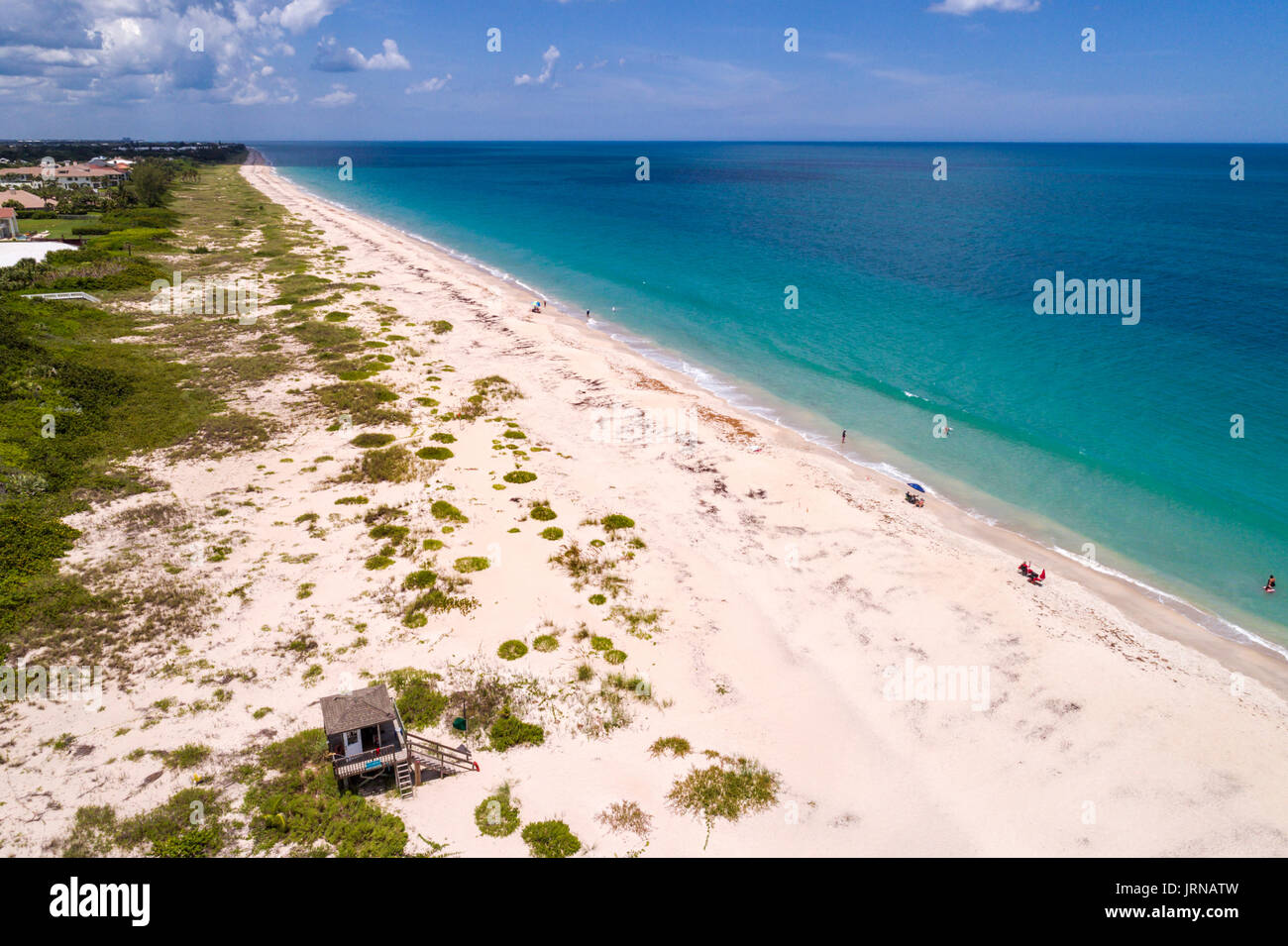 Vero Beach Florida, Round Island Oceanfront Beach Park, océan Atlantique, sable, vue aérienne, bains de soleil, FL170728d55 Banque D'Images