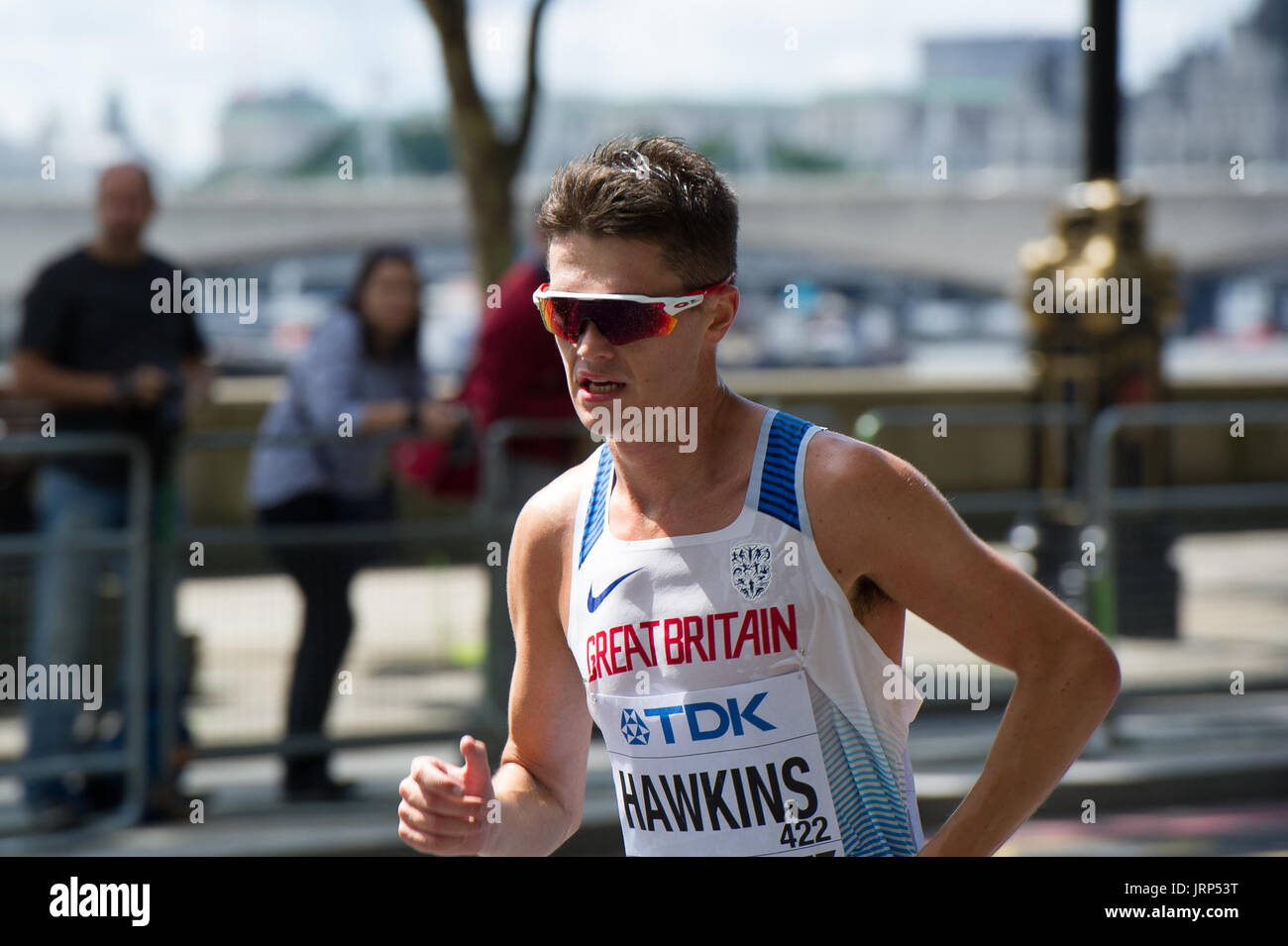 Londres, Royaume-Uni. 6 Août, 2017. Callum Hawkins (Grande-Bretagne) à l'IAAF World Athletics Championships Men's Marathon Race Crédit : Phil Swallow Photography/Alamy Live News Banque D'Images