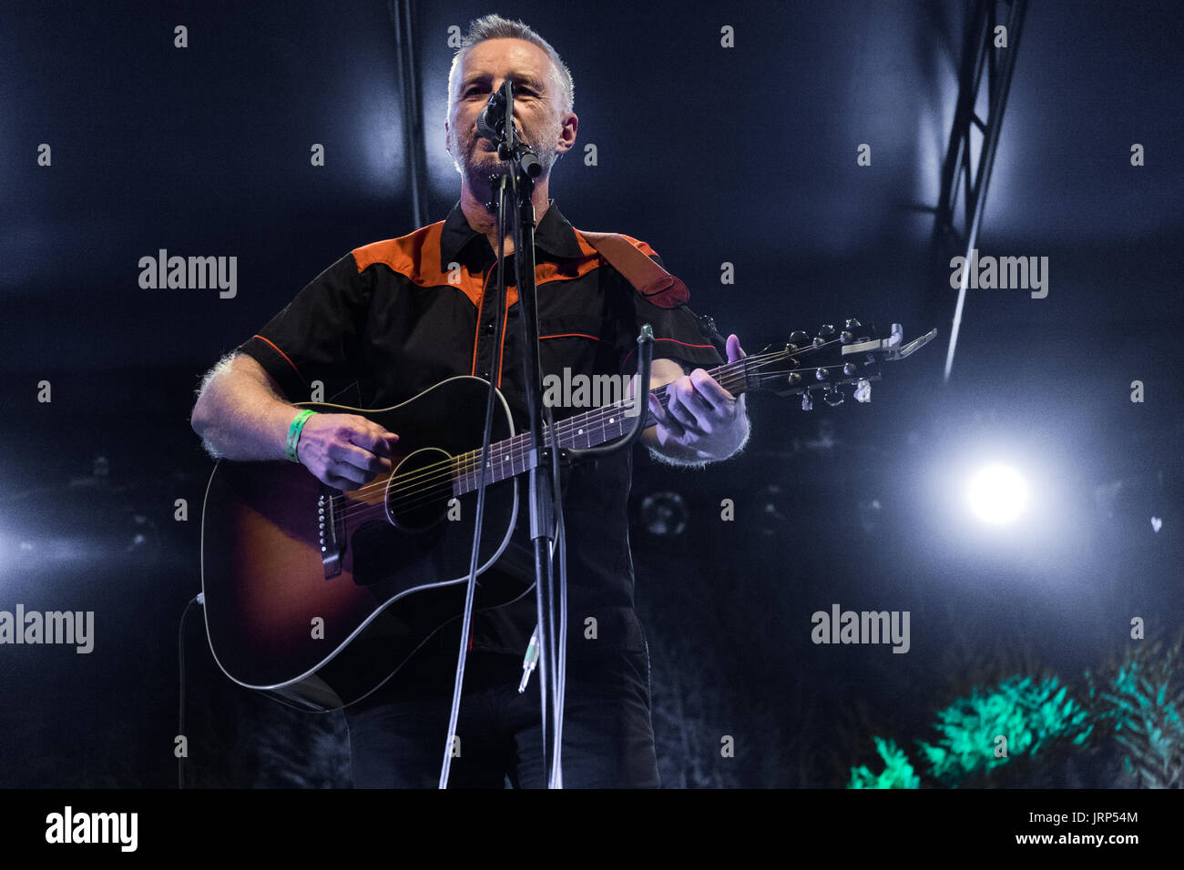Milan, Italie. 5 Août, 2017. Billy Bragg présente son nouvel album 'Shine a Light' au cours d'une performance live. Credit : Luca Quadrio/Alamy Live News Banque D'Images
