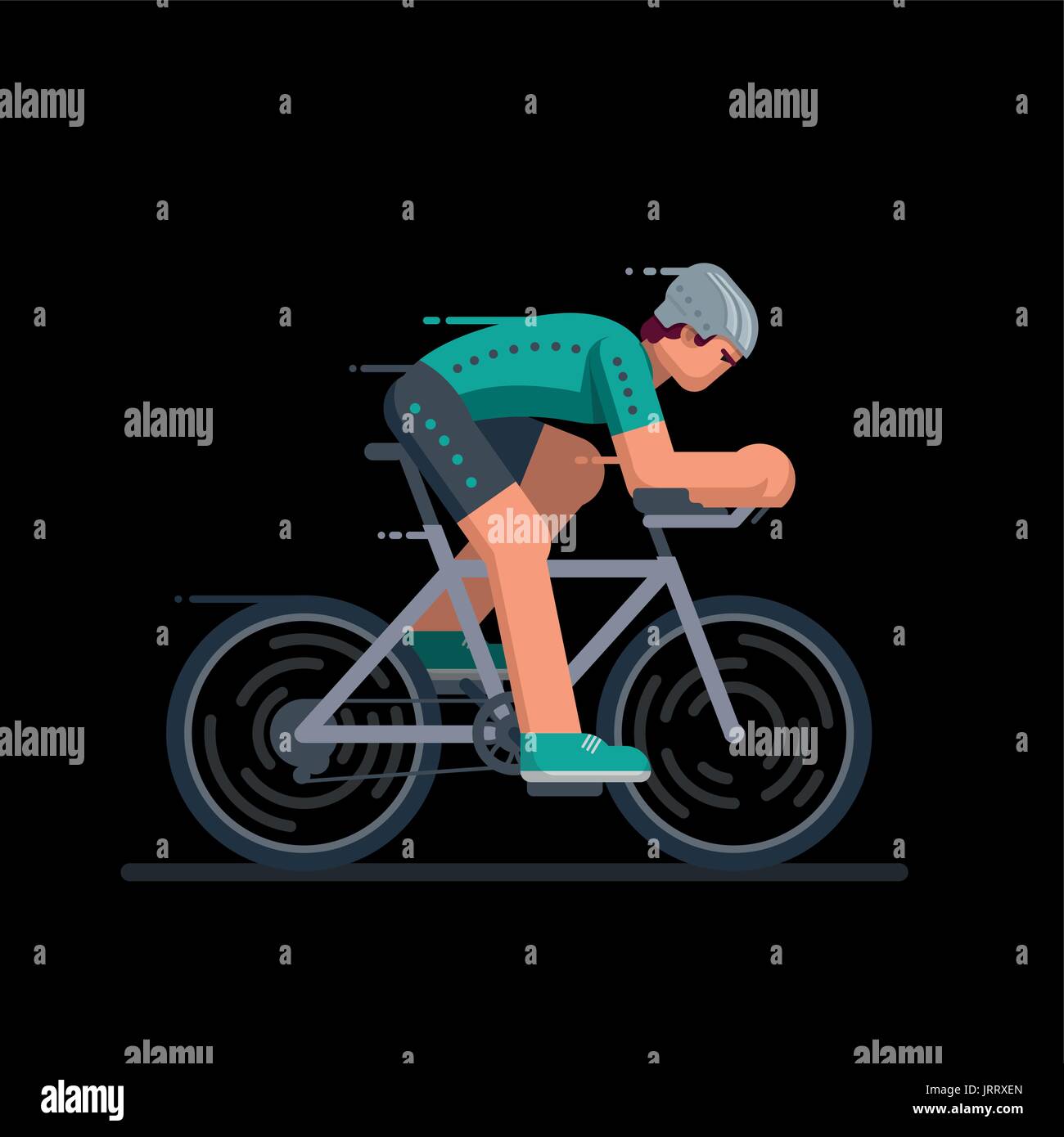 Cycliste de course cycliste. Vector illustration Illustration de Vecteur