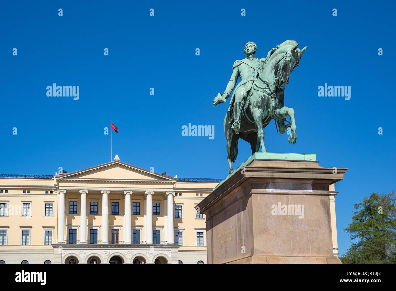 Palais Royal d'Oslo City, la Norvège. Banque D'Images