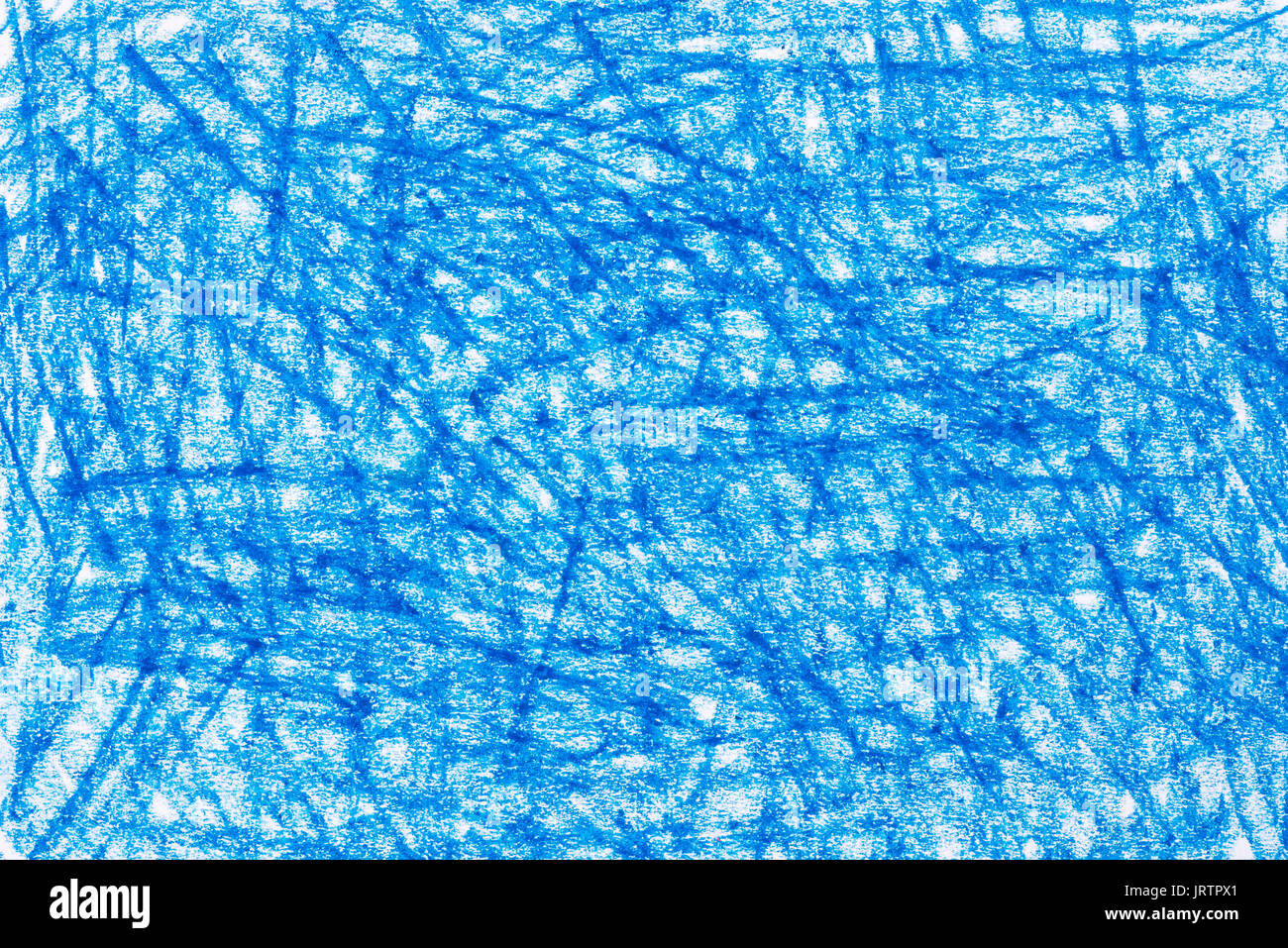 Crayon de couleur bleu texture de fond doodles Banque D'Images
