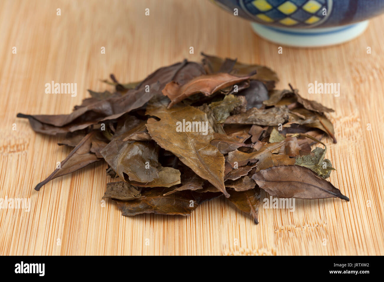 Feuilles de thé de la montagne de l'ère Meiji, les Japonais de thé de style ancien Banque D'Images