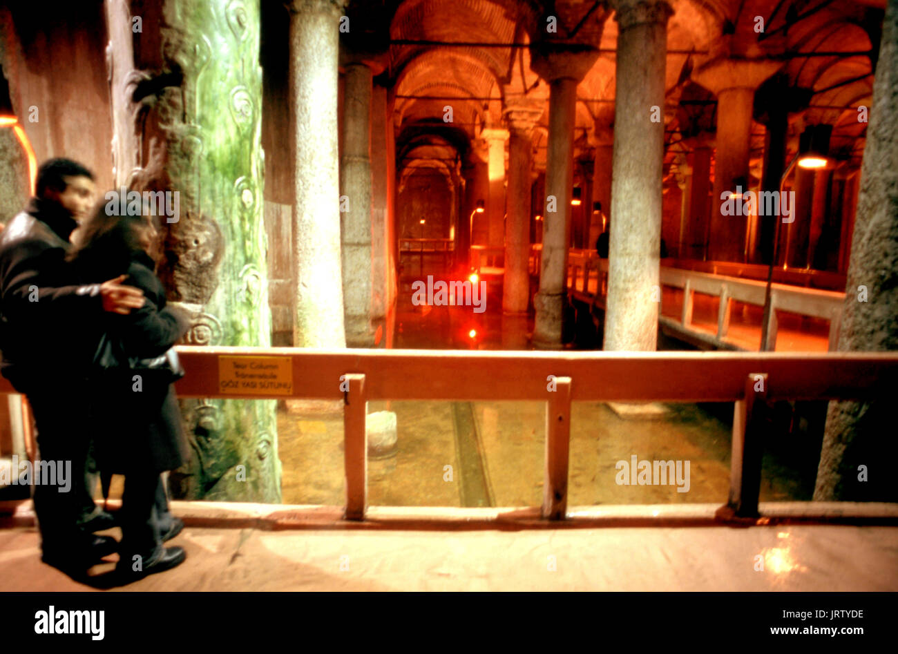 La yerebatan sarnici (l'épave du réservoir ou citerne basilique), Sultanahmet, Istanbul, Turquie Banque D'Images