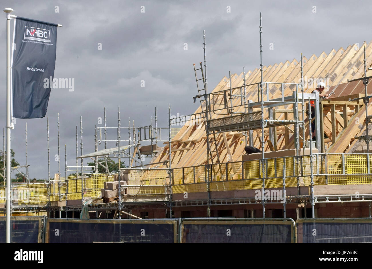 De nouvelles maisons construites en Humshaugh près de Hexham, Northumberland, Angleterre Banque D'Images