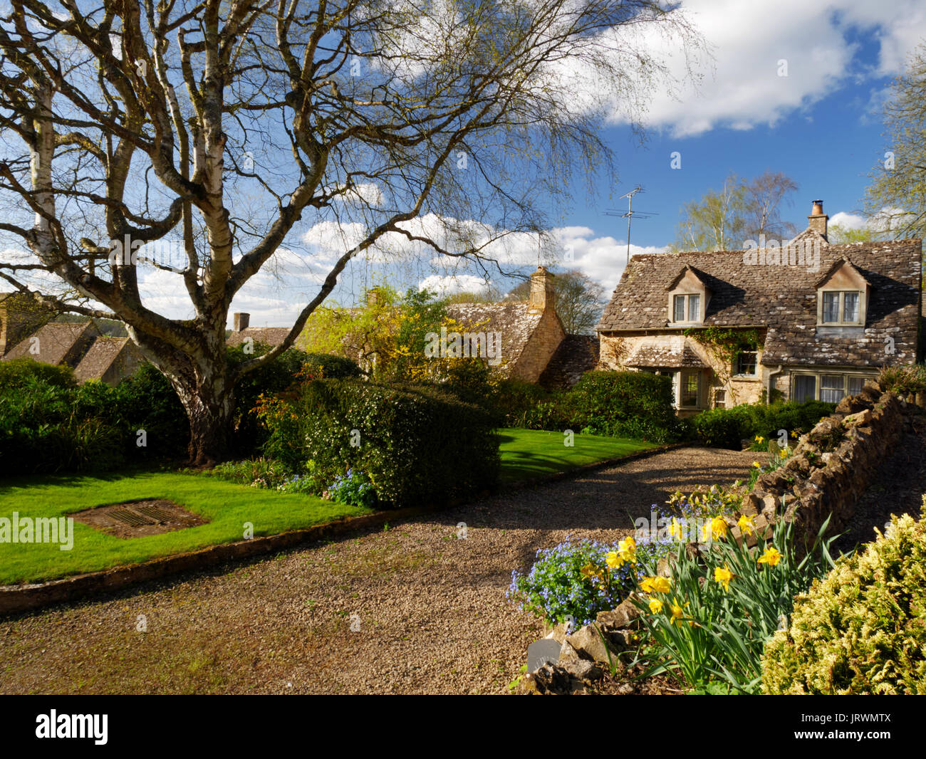 Le printemps à Snowshill, Gloucestershire. Banque D'Images