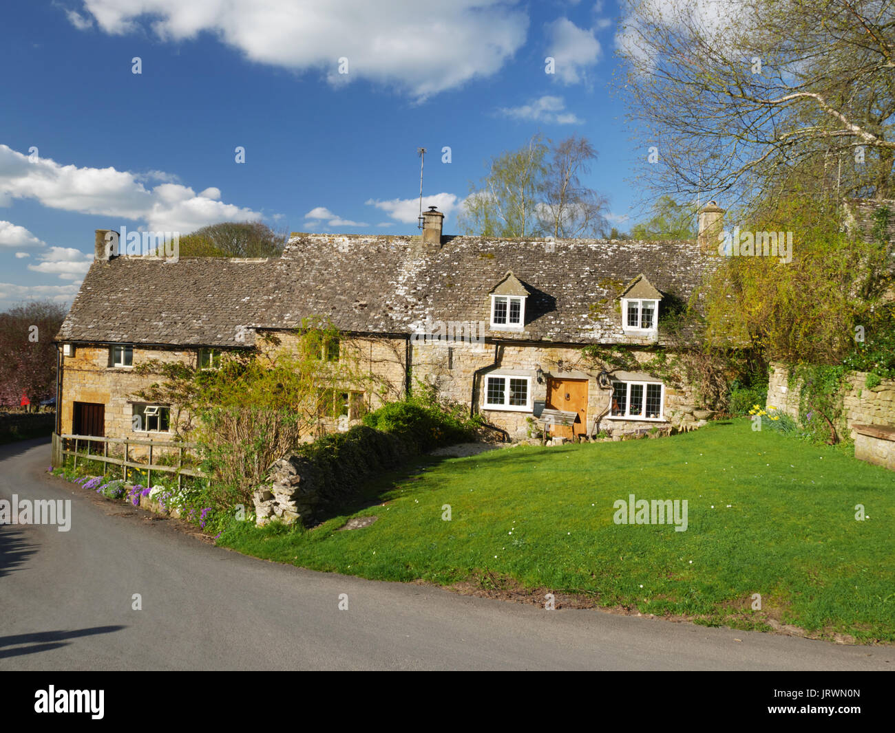 Au printemps Snowshill, Gloucestershire. Banque D'Images