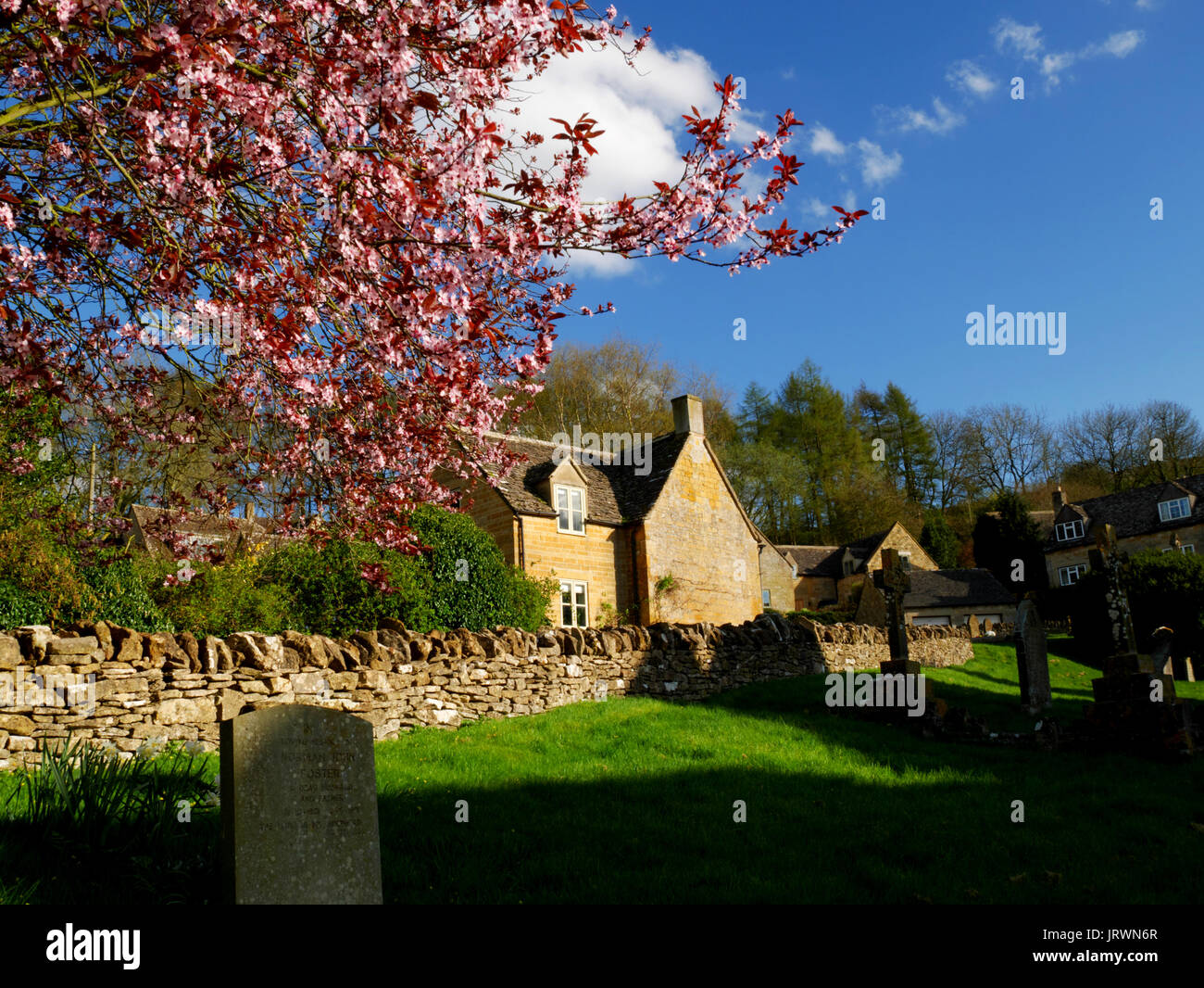 Le printemps à Snowshill, Gloucestershire. Banque D'Images