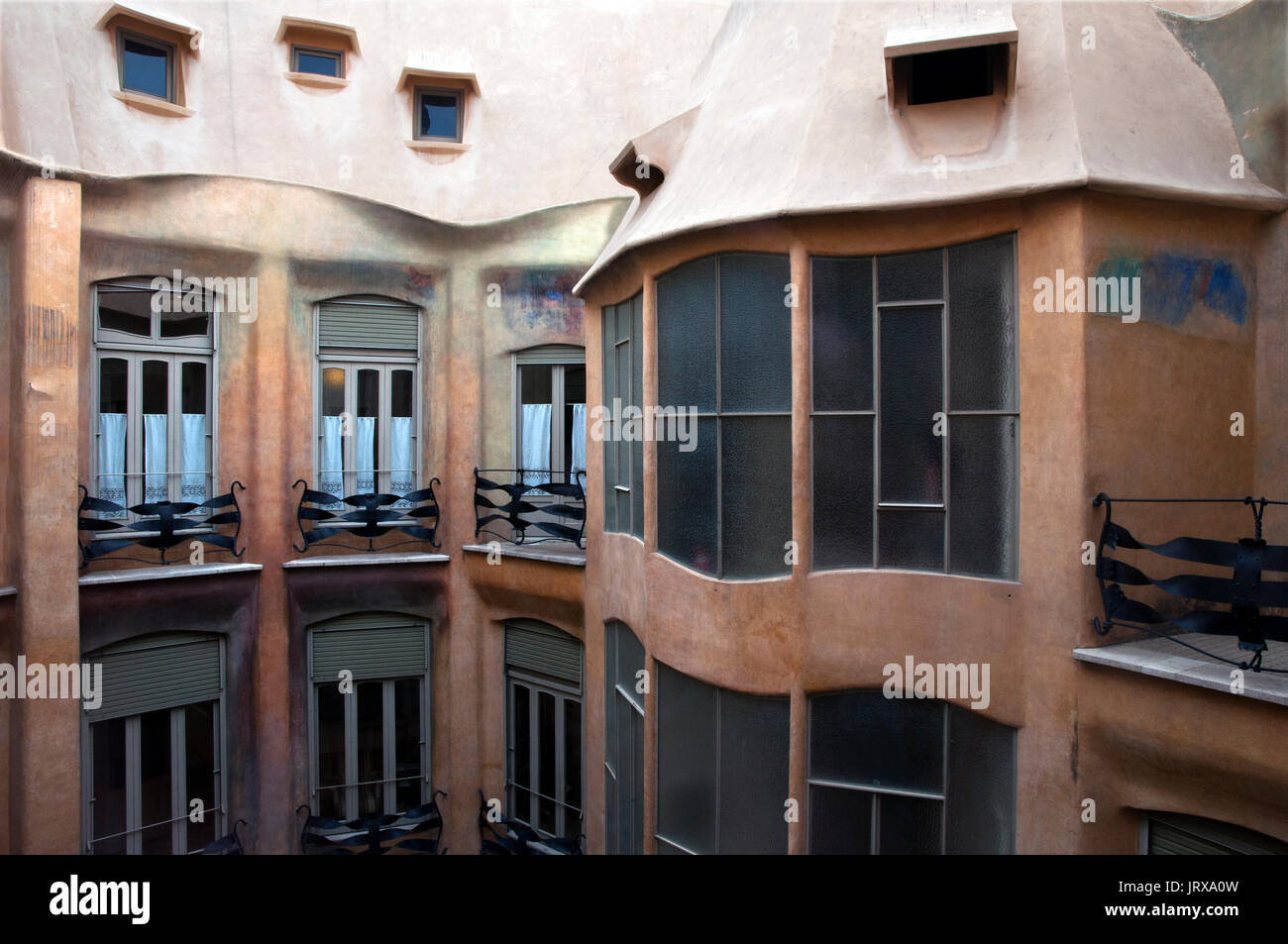 La pedrera apartments Barcelona Banque D'Images