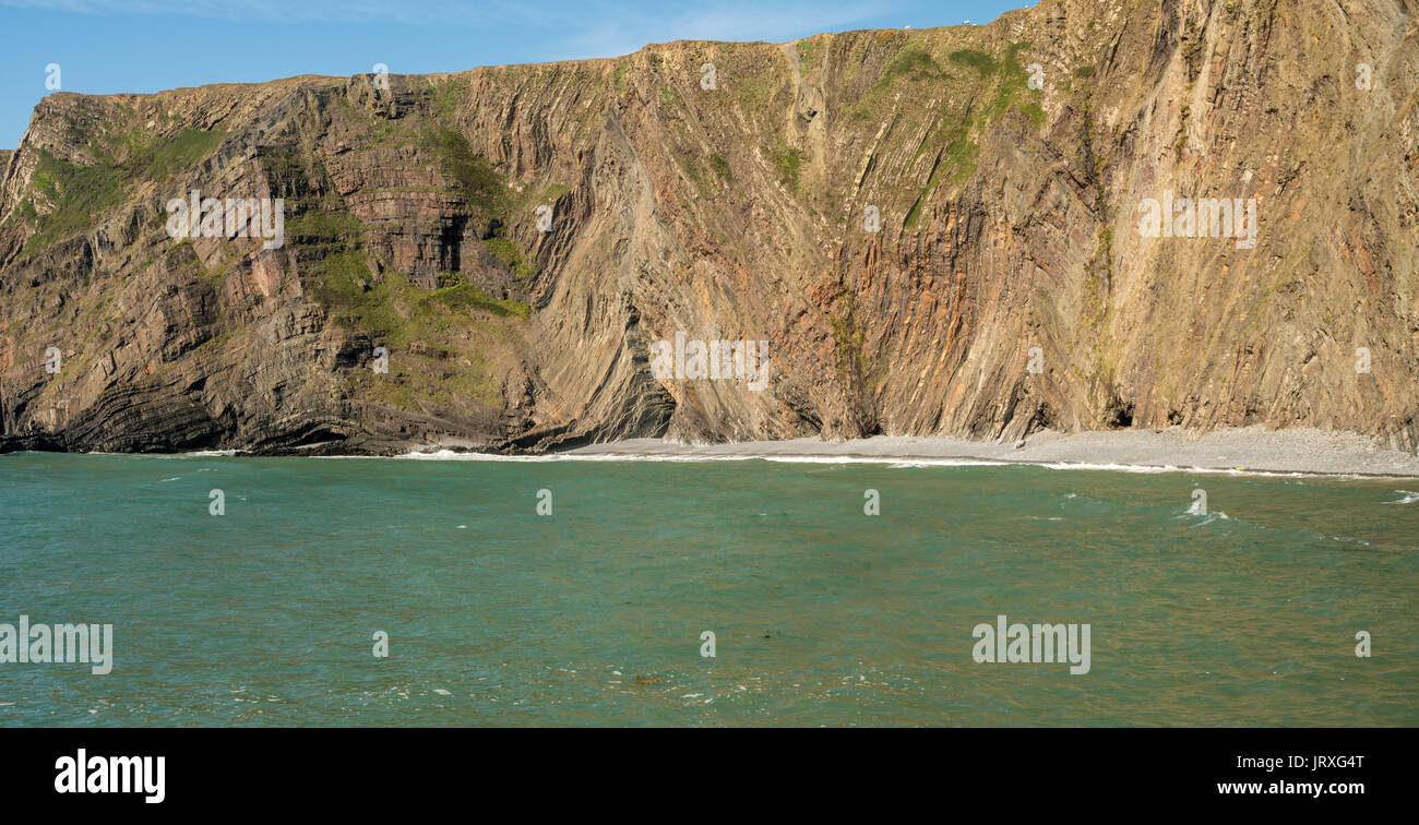 Structure unique de rochers à Hartland Quay dans le Nord du Devon Banque D'Images