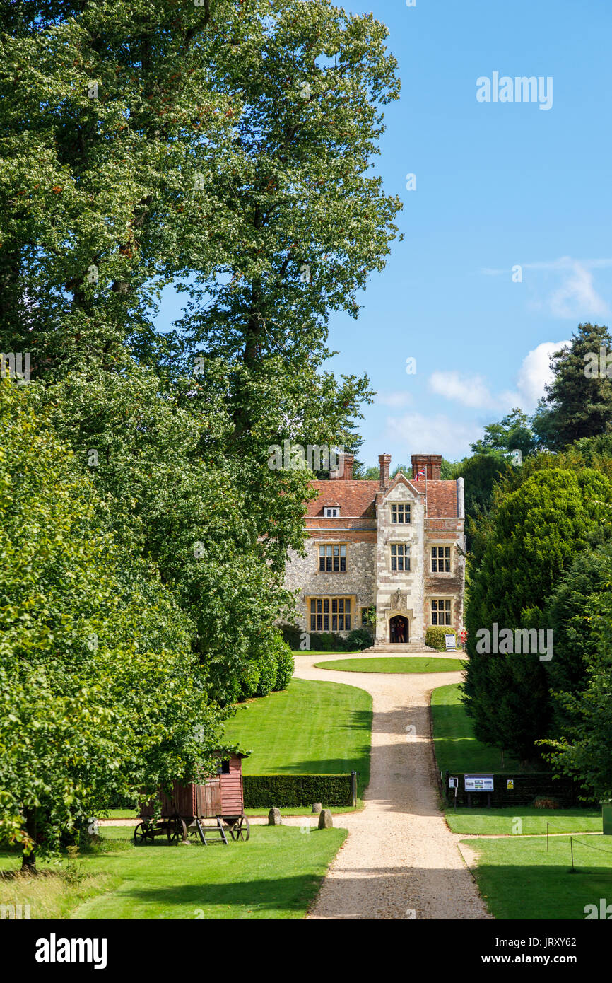 Chawton House Library, la grande maison mentionnée par Jane Austen, propriété de son frère Edward Knight, Chawton, dans le Hampshire, dans le sud de l'Angleterre, Royaume-Uni Banque D'Images