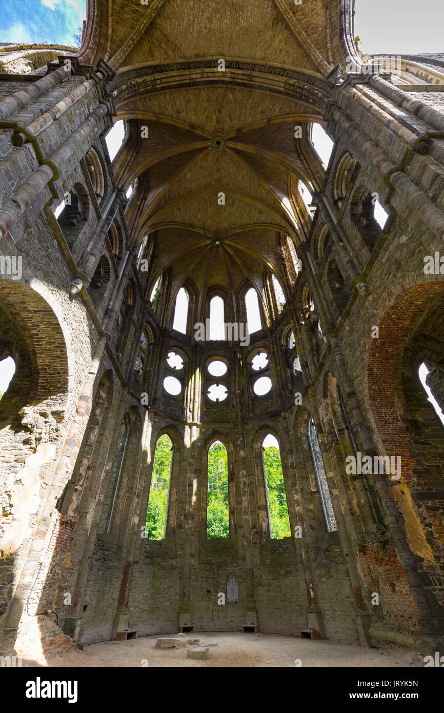 Ruines de l'abbaye cistercienne de Villers, Villers-la-Ville, Brabant Wallon, Wallonie, Belgique Banque D'Images