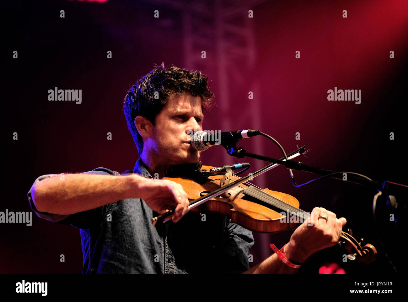 Seth Lakeman à Wickham Festival le 5 août 2017 dans Wickham, en Angleterre.photo par Dawn Fletcher-Park Banque D'Images