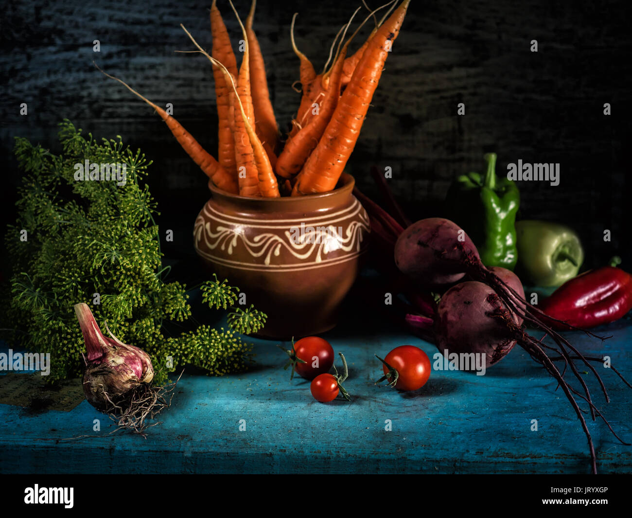 Ingrédients Légumes frais bortsch récolte sain de manger still life Banque D'Images