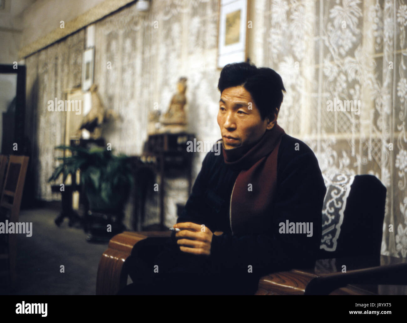 Directeur du studio Zhao Rong Bai, Beijing, Chine, 1957 Banque D'Images