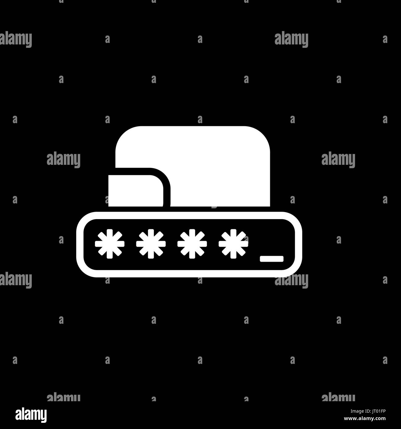 Portefeuille numérique télévision moderne du concept de sécurité Illustration de Vecteur