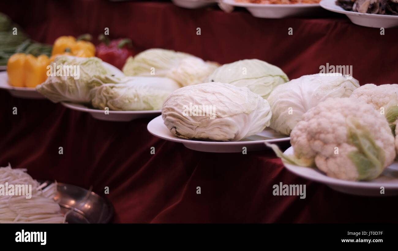 Traditionnel authentique Isaan Cusine Flying Vegetables Restaurant sur North Pattaya Road Pattaya Thaïlande Banque D'Images