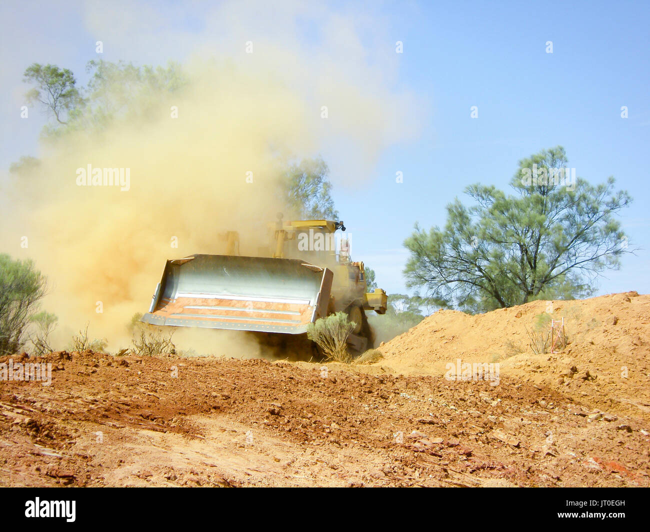 Terrassements Bulldozer Banque D'Images