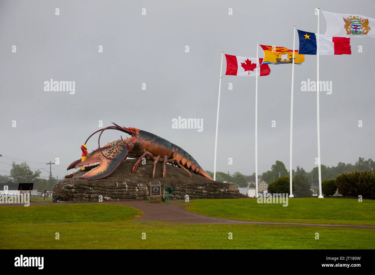 Capitale mondiale du homard, Shediac est une ville canadienne qui offre de 'le plus grand' Homard pesant 90 tonnes. Banque D'Images