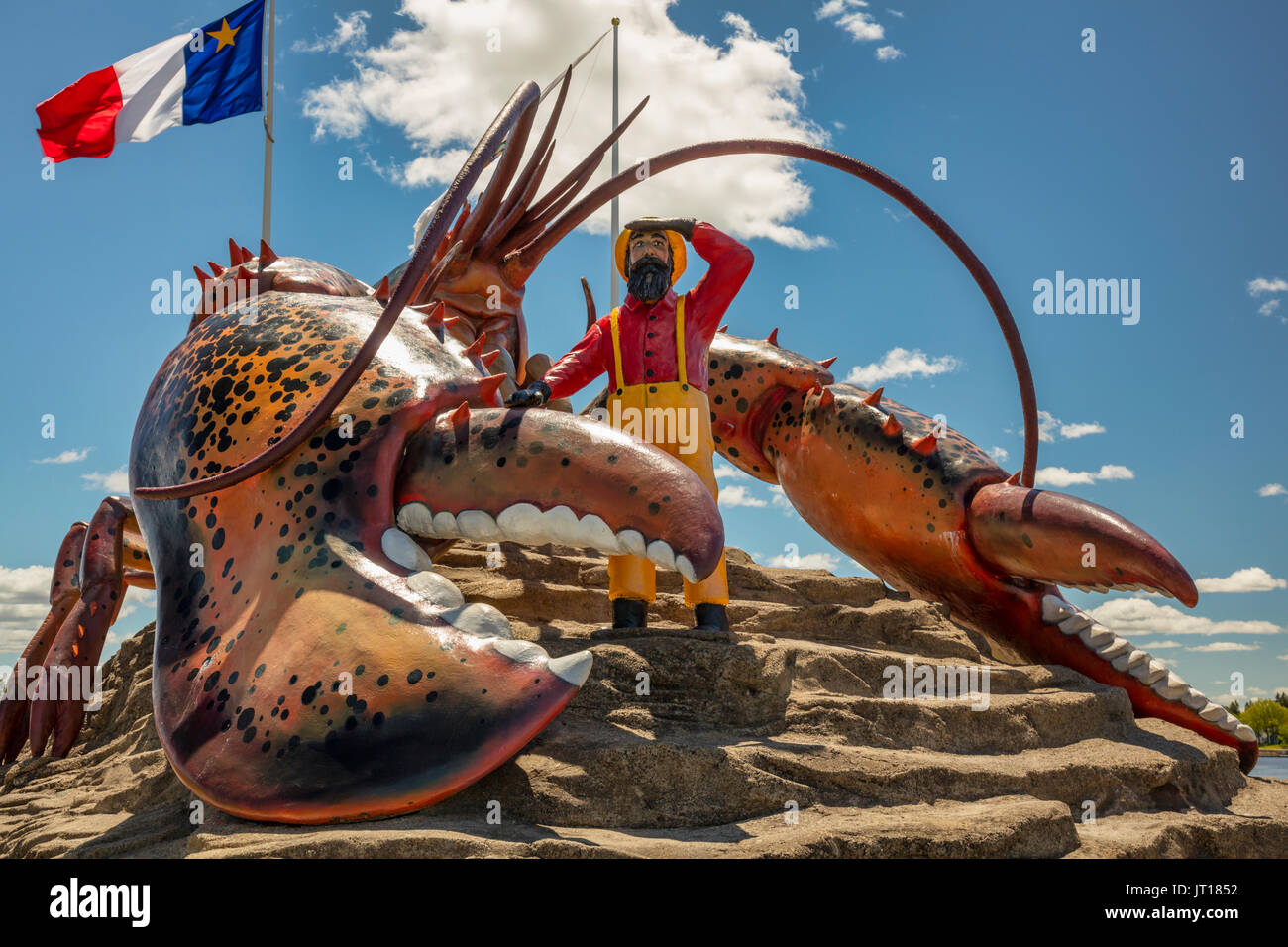 Capitale mondiale du homard, Shediac est une ville canadienne qui offre de 'le plus grand' Homard pesant 90 tonnes. Banque D'Images
