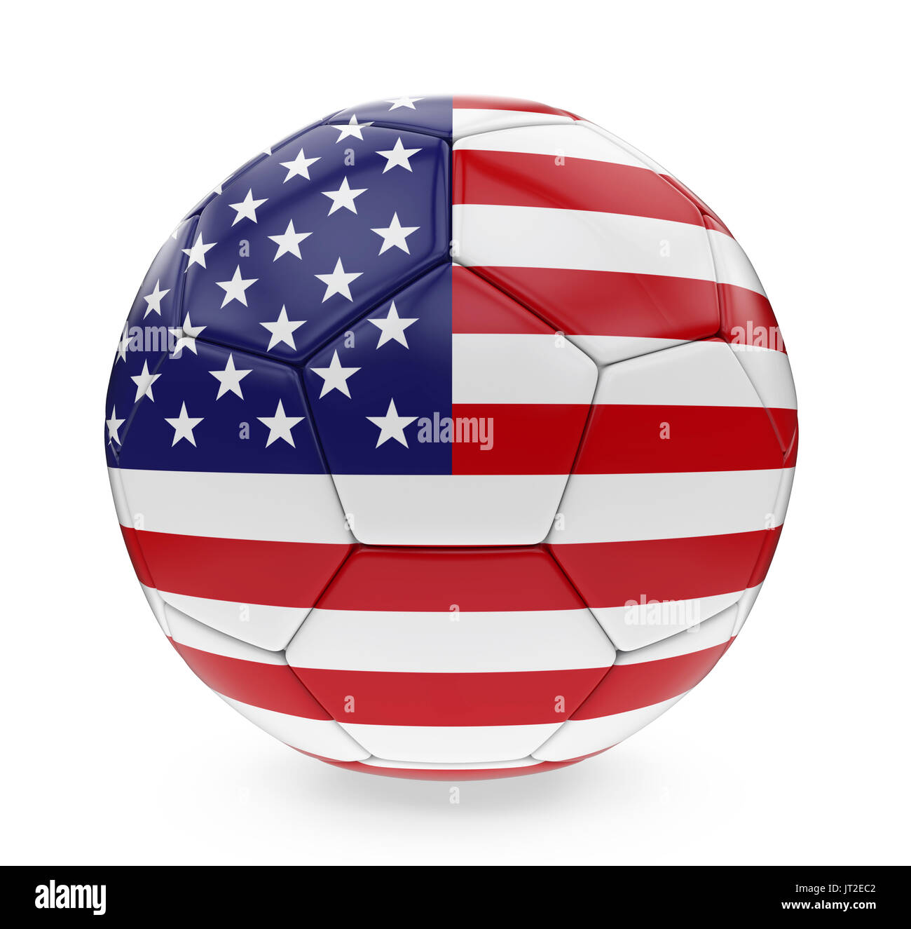 Ballon de soccer United States of America isolé du pavillon Banque D'Images