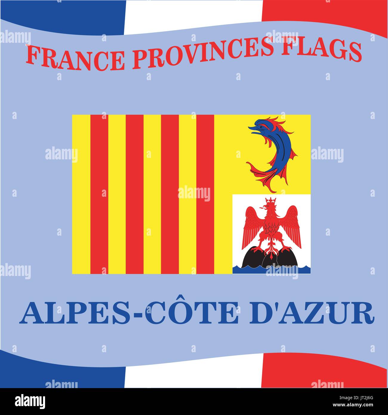 Pavillon de province française Alpes Cote d Azur Illustration de Vecteur