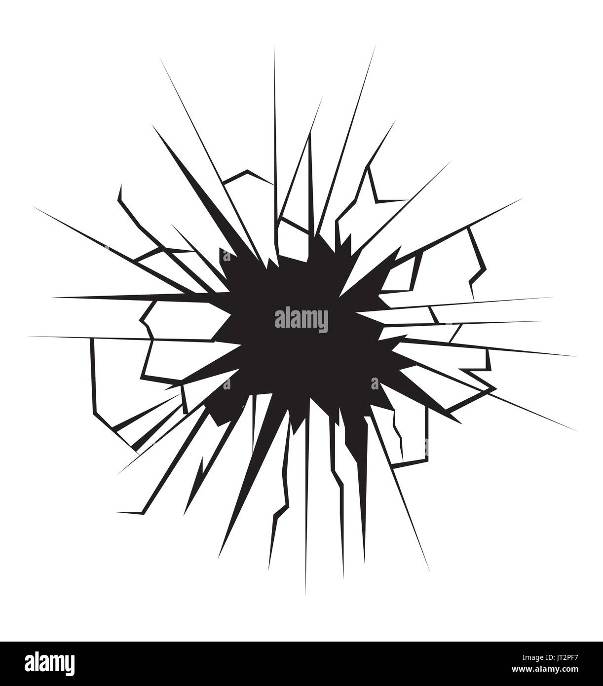 Verre concassé à la main, vector illustration Illustration de Vecteur