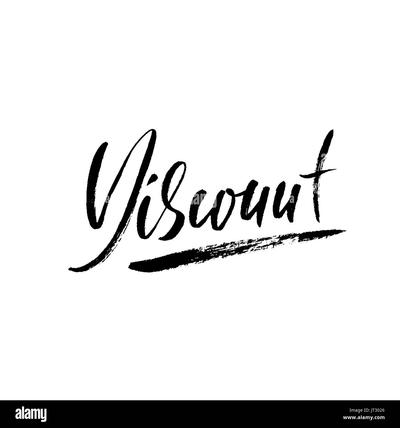 Lettrage manuscrit d'escompte. Grunge modèle brosse sèche. Typographie bannière. Calligraphie dessiné à la main. Vector illustration. Illustration de Vecteur