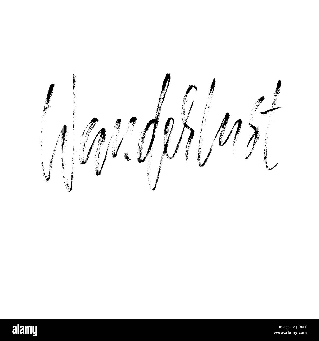 Wanderlust hand drawn phrase. Illustration manuscrite à l'encre. La calligraphie au pinceau sec moderne. Vector illustration. Illustration de Vecteur