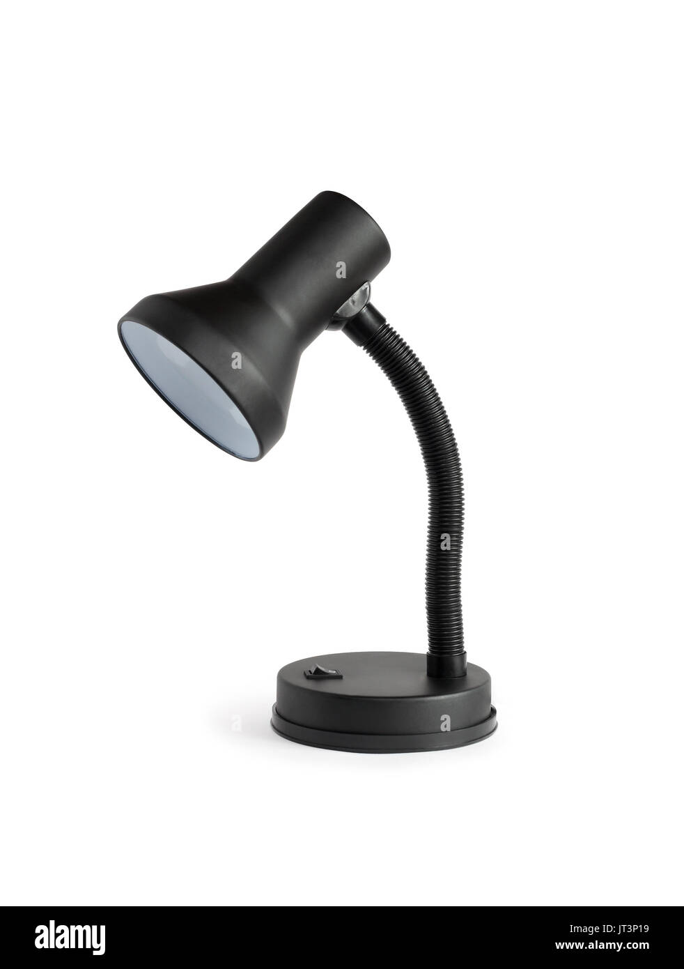 Lampe de bureau moderne noir sur fond blanc. Isolé avec clipping path Banque D'Images