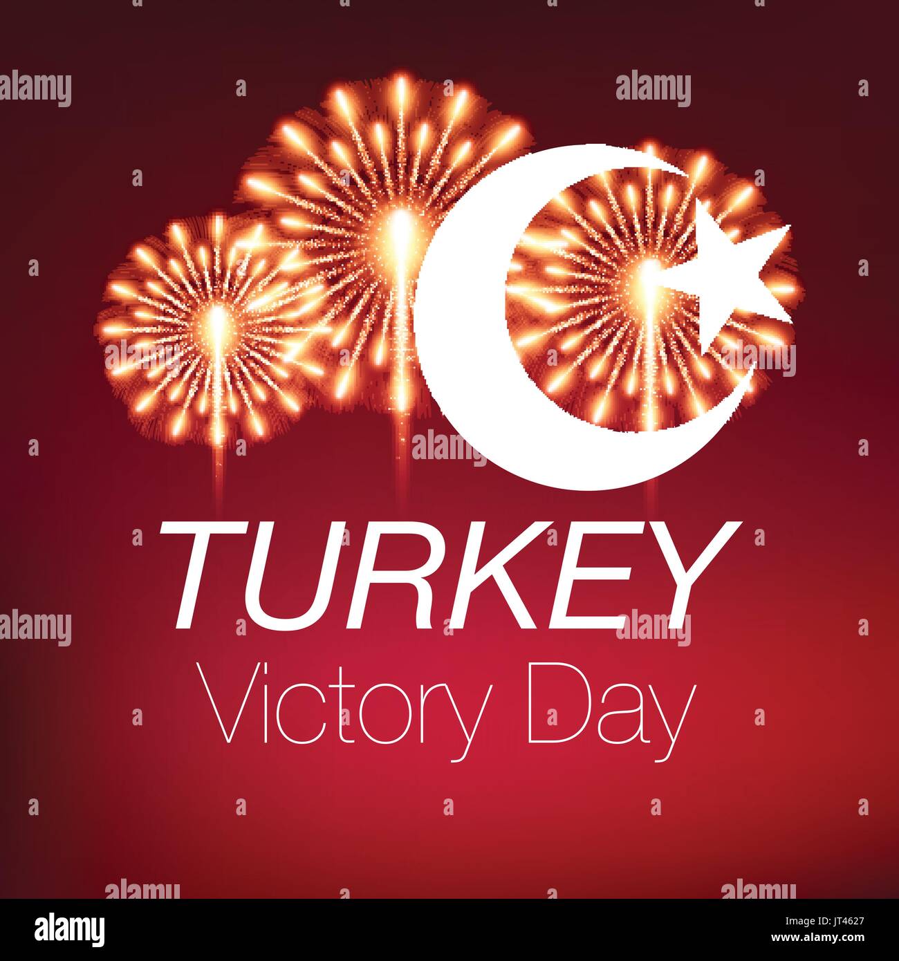 30 août zafer bayrami Fête de la Victoire Turquie Illustration de Vecteur