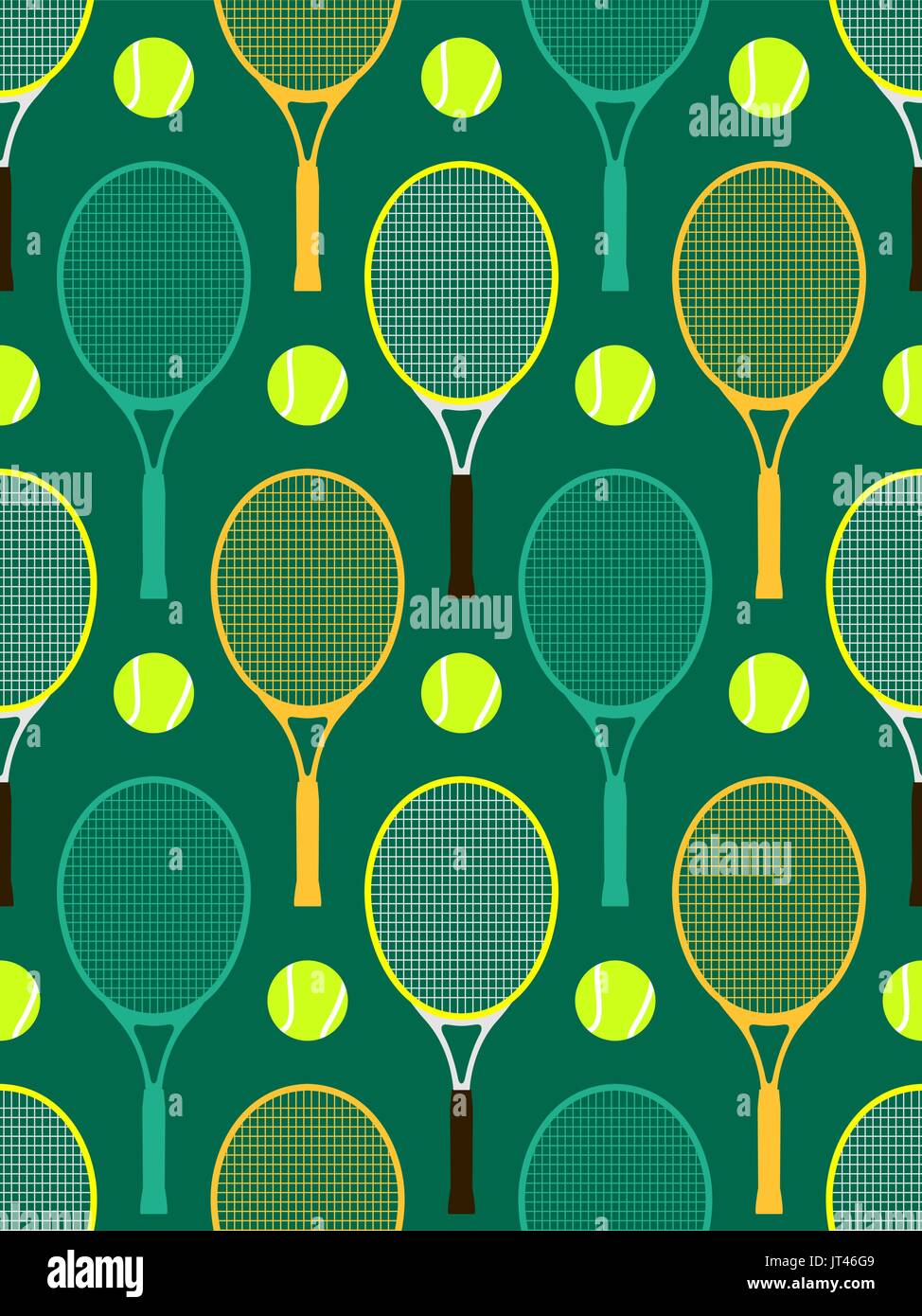 Modèle sans couture avec raquettes et balles.Vector illustration. Illustration de Vecteur