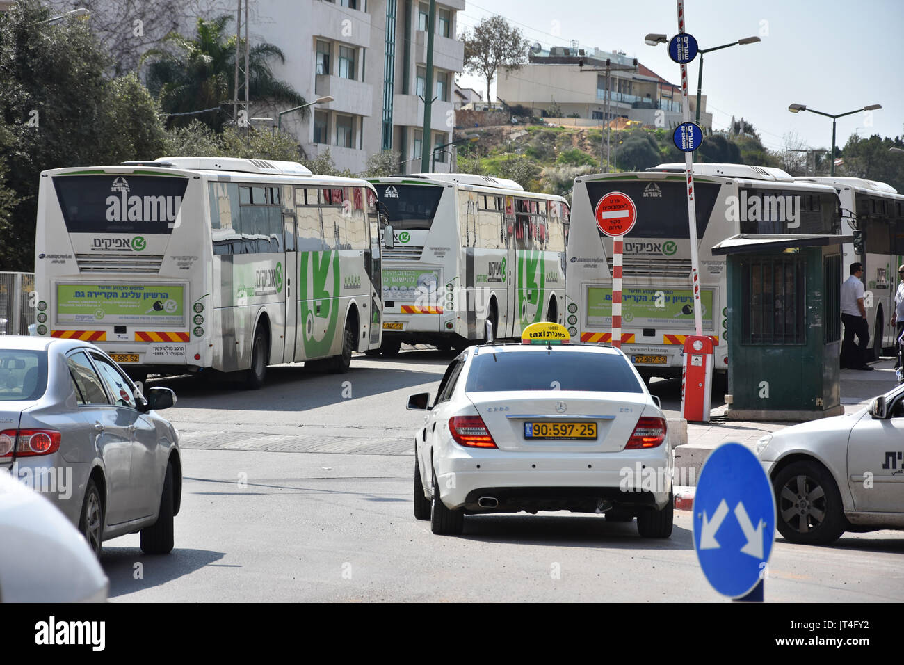 Les bus en Israël Banque D'Images