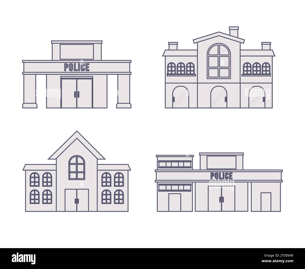 La conception des bâtiments de la ville Illustration de Vecteur