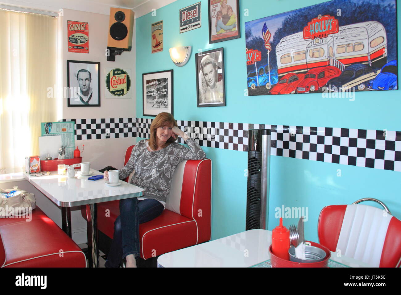 Holly's Diner et Crouch Motel, Burnham Road, Latchingdon, Essex, Angleterre, Grande-Bretagne, Royaume-Uni, UK, Europe Banque D'Images