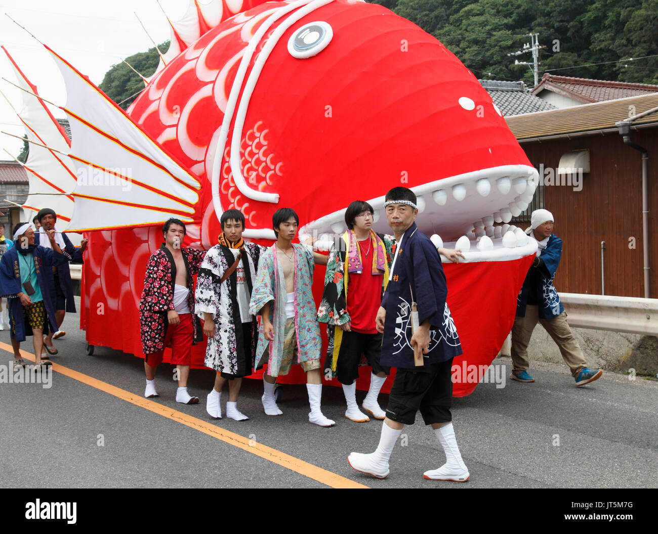 Le Japon, Toyohama, Tai Matsuri, festival, les gens, la daurade figure, Banque D'Images