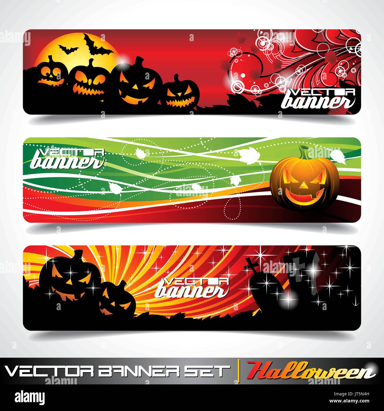 Bannière vecteur situé sur un thème de l'Halloween. Illustration de Vecteur