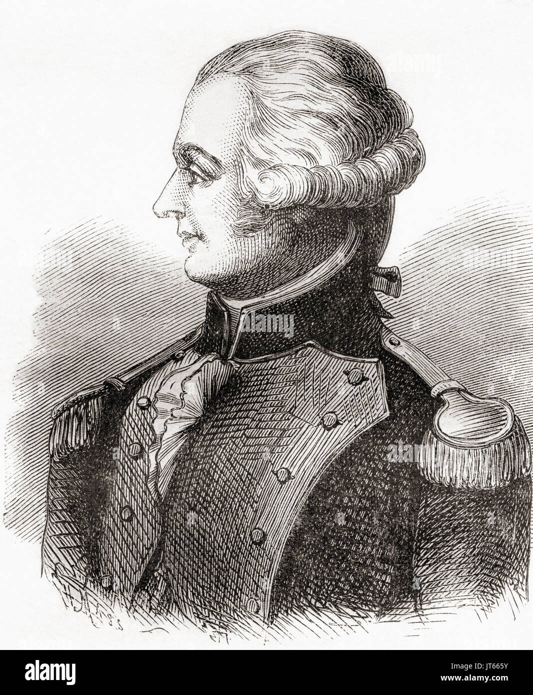 Claude-François-Dorothée, marquis de Jouffroy d'Abbans, 1751 - 1832. Architecte naval, ingénieur, industriel et Franc-maçon français. De : Les merveilles de la science, publié en 1870. Banque D'Images