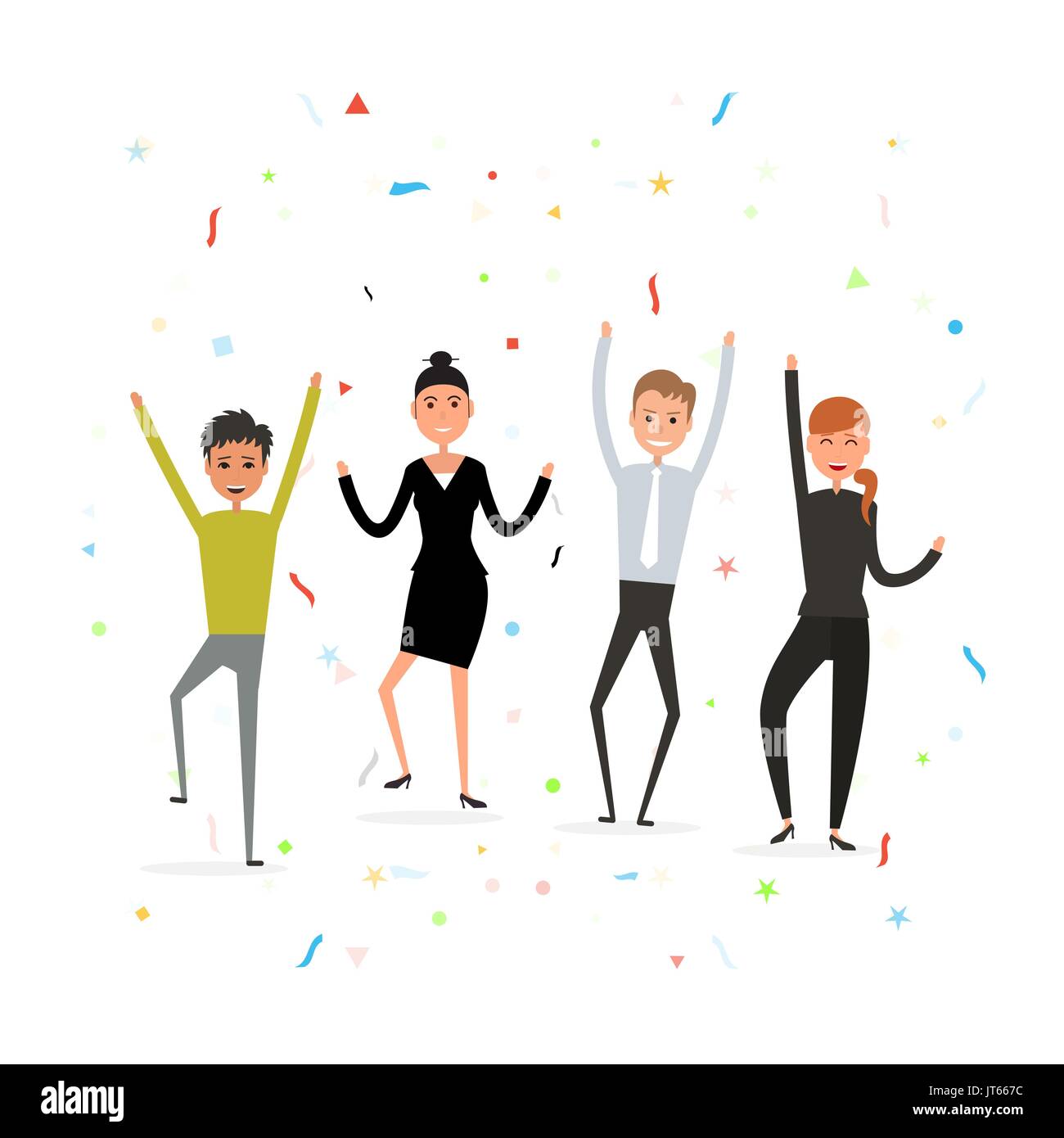 Entreprise A Succes D Equipe Concept Heureux Jeunes Gens D Affaires Les Equipes D Employes Equipe De Professionnels Jeune Homme Femme Icon Business Company Partie Image Vectorielle Stock Alamy