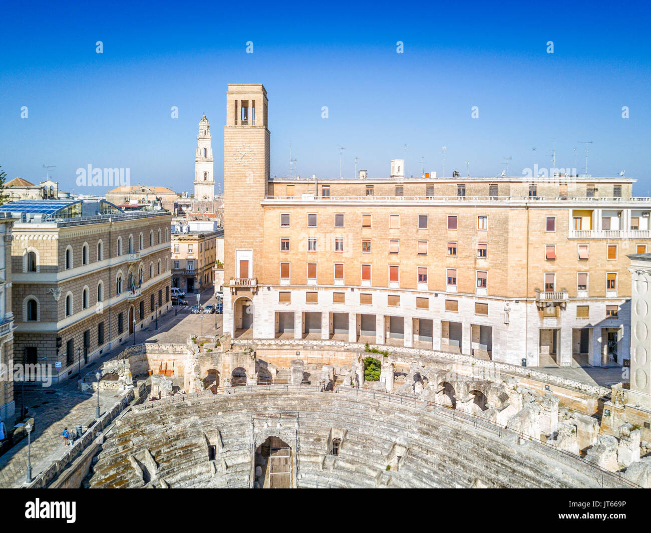 Centre historique de la ville de Lecce dans les Pouilles, Italie Banque D'Images