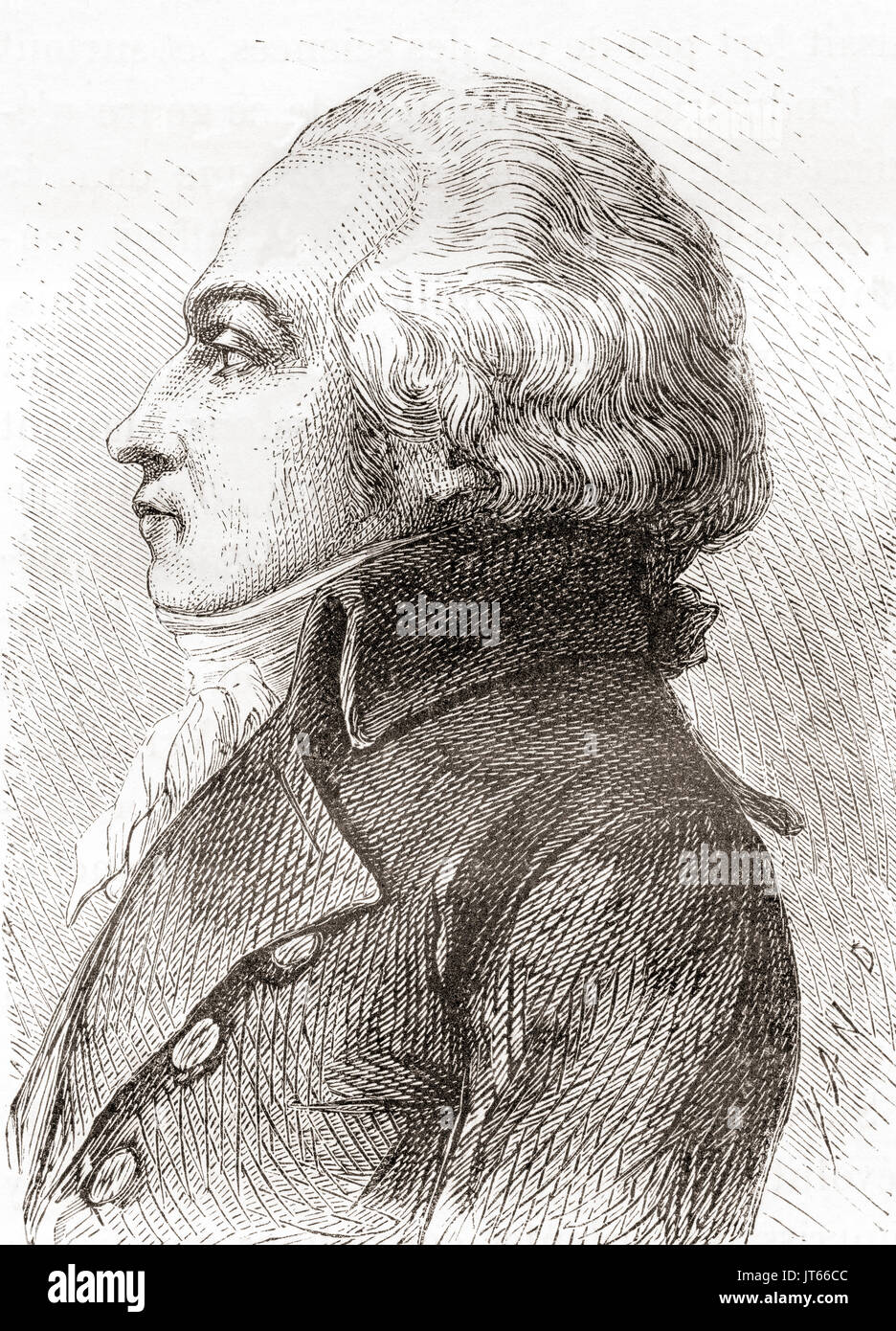 Jacques-Constantin Périer, 1742 -1818. Ingénieur Français Autodidacte et homme d'affaires. De : Les merveilles de la science, publié en 1870. Banque D'Images