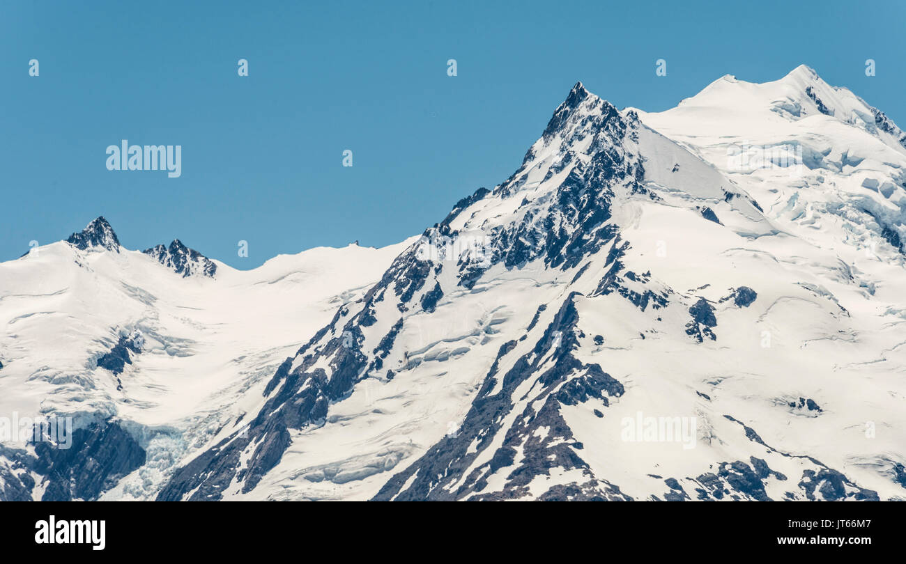 Glacier du Mont Cook, Snowy Mountain, parc national du Mont Cook, Alpes du Sud, Canterbury, île du Sud, Nouvelle-Zélande Banque D'Images