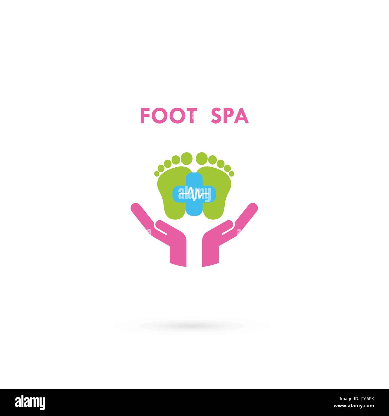 Soins des pieds logo.pied humain icon.pied spa concept.vector illustration. Illustration de Vecteur