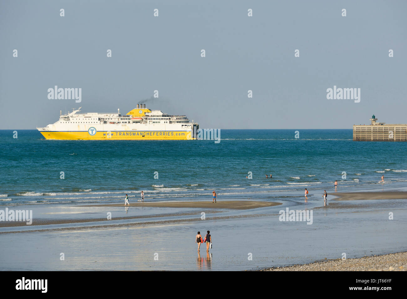 Dieppe (nord de la France) : ferry Transmanche Banque D'Images