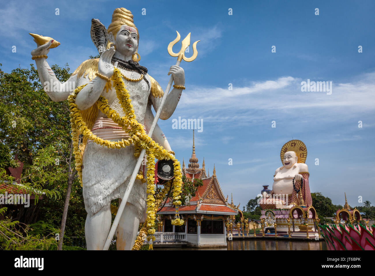 Temple Wat Plai Laem Suwannaram, Ban Bo Phut, Koh Samui Island, Thaïlande Banque D'Images