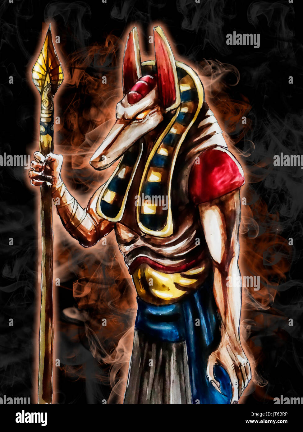 Anubis Dieu égyptien ancien Banque D'Images