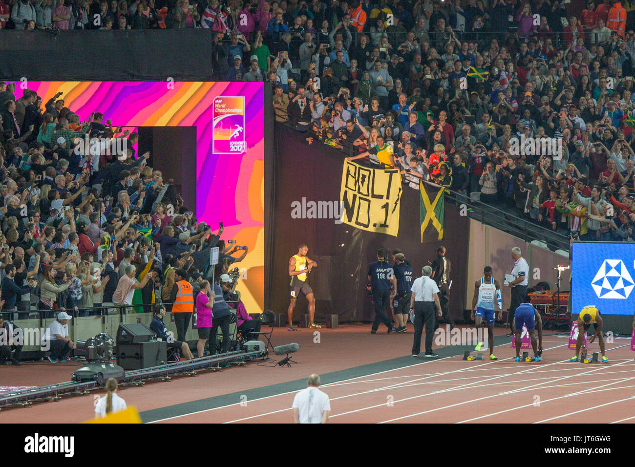 Vue générale de la London stade lors de championnats du monde d'athlétisme de l'IAAF Banque D'Images