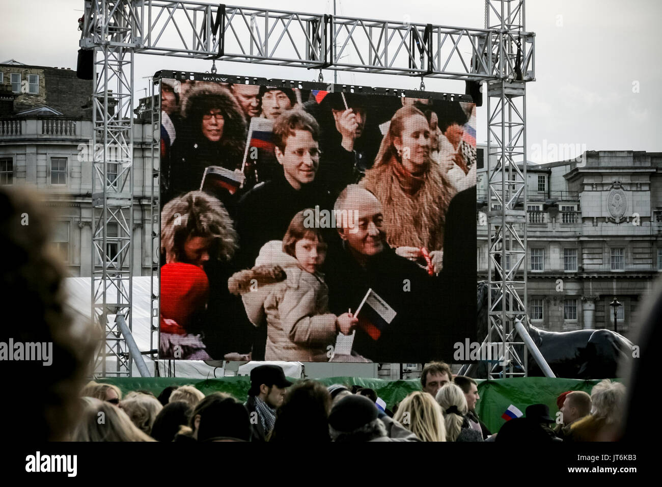Ken Livingstone MP assiste à la 4e édition du Festival d'hiver russe à Trafalgar Square, Londres, Royaume-Uni. Banque D'Images